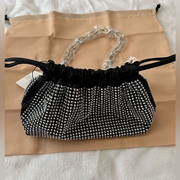 NIP JULES KAE JK108 Brea Black Crystal Crossbody Bag with Dust Bag - Picture 7 of 12